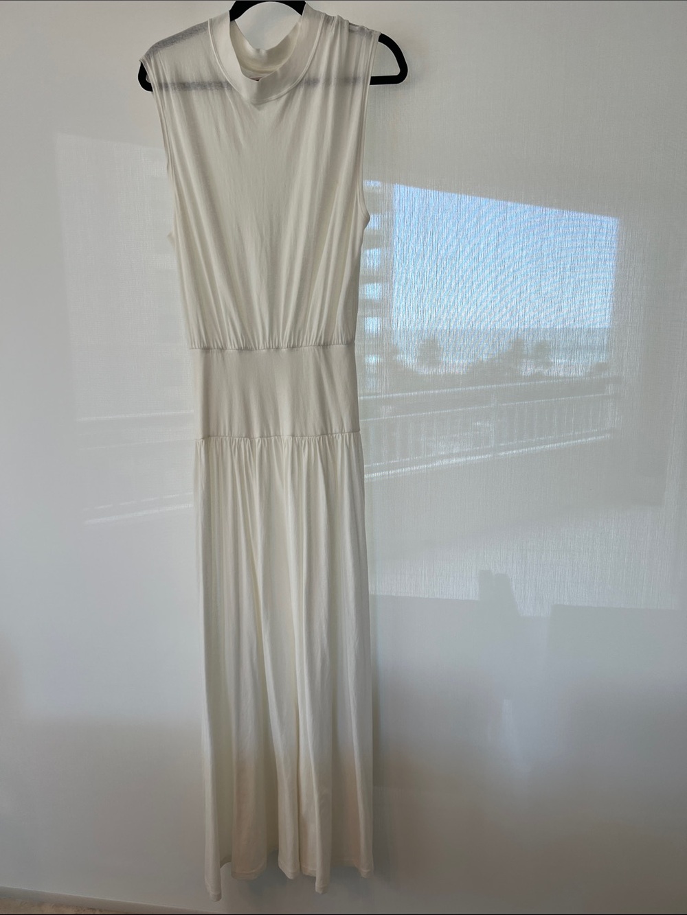 FP Beach Sleeveless Cream Maxi Dress/ Cover Up - Elegant Lightweight Design